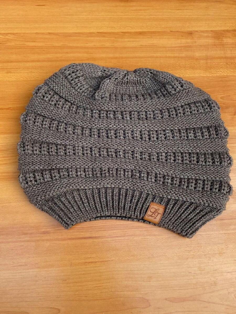 Knit Set Hat Scarf Infinity Soft Wool Winter Fashion - 鏽棕色 - 查看 1