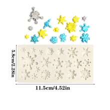 1 件圣诞雪花硅胶模具、蜡烛模具、肥皂模具、树脂模具、DIY 软陶粘土滴胶装饰模具、手工装饰艺术工具 - 彩色 - 查看 2