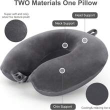Reise-Nackenkissen, bestes Memory-Foam-Flugzeugkissen für die Kopfstütze, weiches verstellbares Kissen für Flugzeug, Auto und Zuhause
