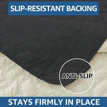 Ystyle Reclining Relax Chair Cover, Armchair Cover, 1 Seater Armchair Cover, Elastic Band Armchair Cover, Reclining Sofa Cover - Black - View 5