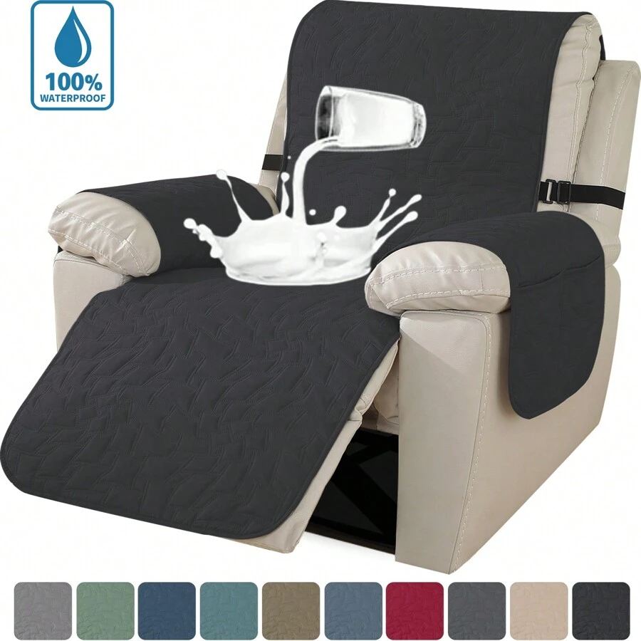 Ystyle Reclining Relax Chair Cover, Armchair Cover, 1 Seater Armchair Cover, Elastic Band Armchair Cover, Reclining Sofa Cover - Black - View 1