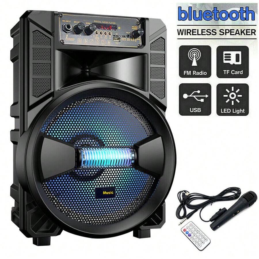 3000W Portable Party Speaker With Heavy Bass & LED Lights – Bluetooth, FM, AUX, USB 7 thumbnail image