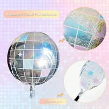 179pcs 80s Music Theme Balloon Arch Kit, With Guitar, Disco Ball, Note, Microphone Polyester Foil Balloon, For 80s 90s Disco Birthday Party, Dance Decoration, Christmas