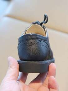 1 双男童软底防滑时尚乐福鞋，时尚英伦风格，适合春秋季节 - 黑色 - 查看 9