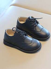 1 双男童软底防滑时尚乐福鞋，时尚英伦风格，适合春秋季节 - 黑色 - 查看 6