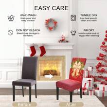 8 szt. pokrowców na krzesła z kokardą świąteczną, pokrowce na krzesła świąteczne, pokrowiec na oparcie krzesła świątecznego, rozciągliwy pokrowiec na siedzenie świąteczne, zmywalny pokrowiec na krzesło do jadalni, pokrowiec na przyjęcie świąteczne, pokrowce na krzesła świąteczne do jadalni, nadrukowane pokrowce na krzesła, dekoracje świąteczne, najnowsze rozciągliwe zdejmowane pokrowce na krzesła