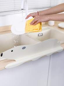 1 Cute Bear Shape Water Stopper -, Kitchen Bathroom Sink Splashback, Kitchen Splashback Sink Stopper Upgraded Design Dishwashing Stopper, Kitchen Utensils, Sink Guards, Sink Guards, Sink Partitions, Sink Splashbacks Cute Kitchen Accessories - 白色 - 查看 7