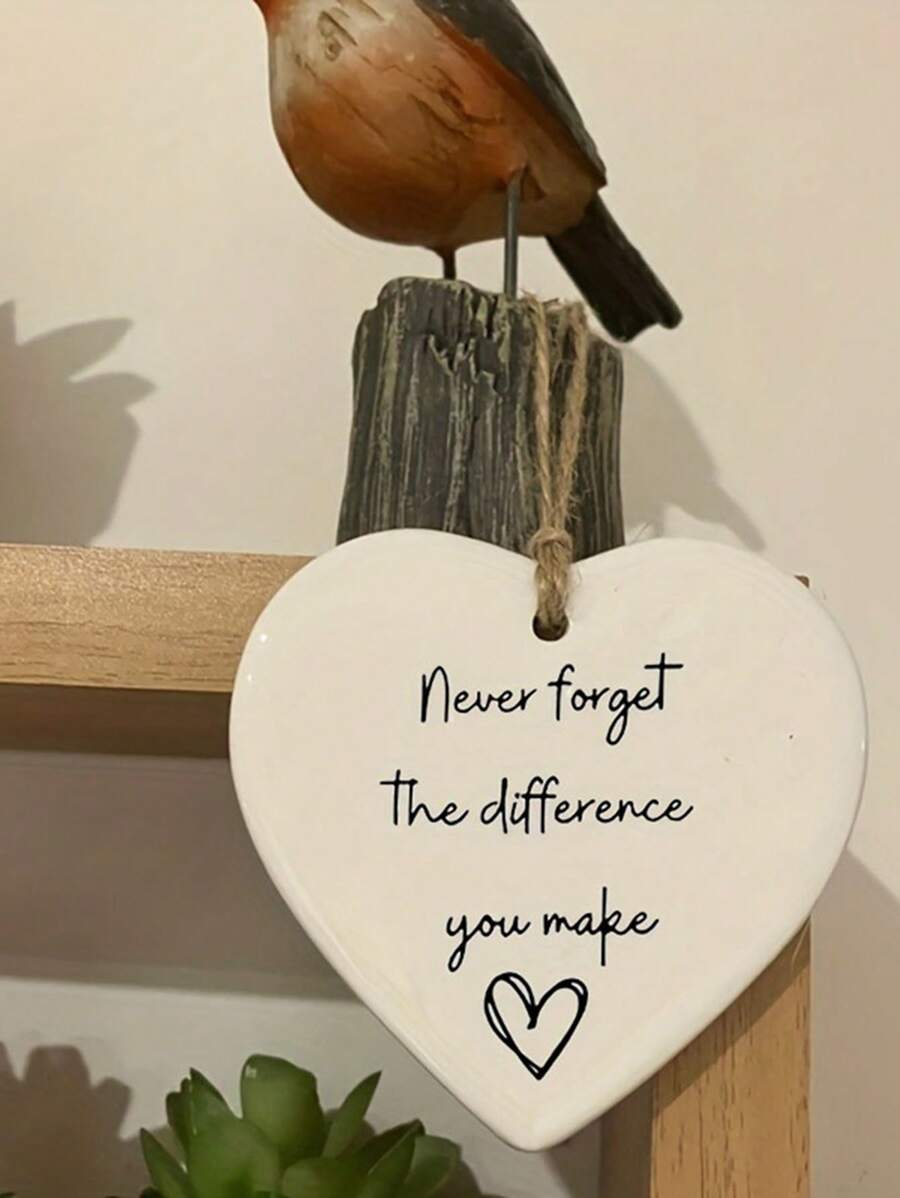 1 sztuka Miłość akrylowa wisząca ozdoba, prezent z podziękowaniem, nigdy nie zapomnij o zmianach, które wprowadziłeś, prezent z podziękowaniem, prezent dla przyjaciela, prezent miłosny, wystrój domu, wystrój pokoju, wystrój ściany