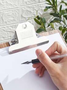 1pc Customizable Logo Stainless Steel File Folder Clip, Metal Triangle Shaped Stationery Clips, Large Memo Board Clip, Suitable For School, Office And Commercial Use Back To School,Back To School,School Supplies