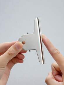 1pc Customizable Logo Stainless Steel File Folder Clip, Metal Triangle Shaped Stationery Clips, Large Memo Board Clip, Suitable For School, Office And Commercial Use Back To School,Back To School,School Supplies