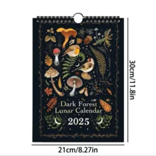 Lịch âm Dark Forest 2025 gồm 12 hình minh họa gốc được vẽ trong suốt năm 12 lịch treo tường nhiều màu sắc hàng tháng - Nhiều màu - Xem 6