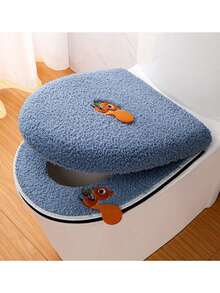 1/2 Bộ Vỏ bọc bồn cầu mềm mại ấm áp có thể giặt được - Nắp bồn cầu và nắp két nước, Vỏ bọc bồn cầu, Vỏ bọc vòng bồn cầu, Đồ dùng thiết yếu cho gia đình mùa đông, Mềm mại và thoải mái, Dễ vệ sinh, Không trơn trượt, Bền, Tuyệt vời cho thời tiết lạnh, Đồ dùng thiết yếu cho gia đình, Vỏ bọc bồn cầu mới cho Giáng sinh năm mới - Nhiều màu - Xem 1