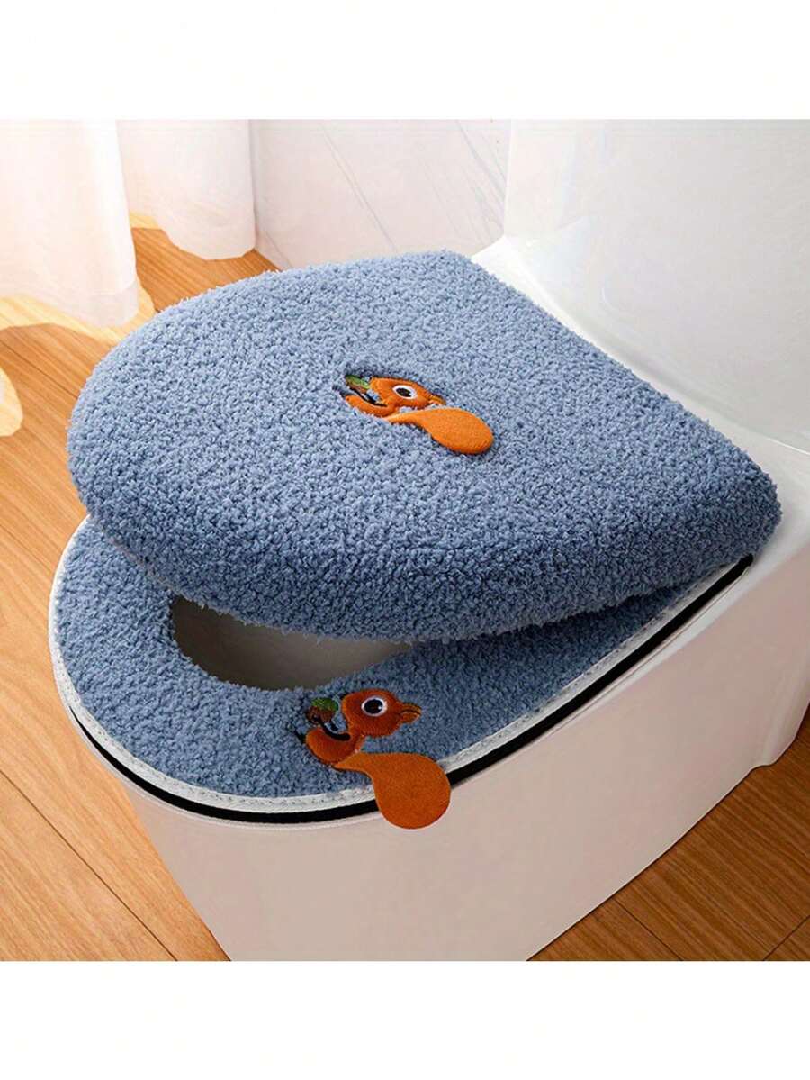 1/2 Bộ Vỏ bọc bồn cầu mềm mại ấm áp có thể giặt được - Nắp bồn cầu và nắp két nước, Vỏ bọc bồn cầu, Vỏ bọc vòng bồn cầu, Đồ dùng thiết yếu cho gia đình mùa đông, Mềm mại và thoải mái, Dễ vệ sinh, Không trơn trượt, Bền, Tuyệt vời cho thời tiết lạnh, Đồ dùng thiết yếu cho gia đình, Vỏ bọc bồn cầu mới cho Giáng sinh năm mới - Nhiều màu - Xem 1