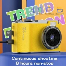 2024 New CCD High Definition Video Vintage Digital Camera, 4K CCD Digital Camera Lens, Mini Portable Pocket Printer - Green - View 4