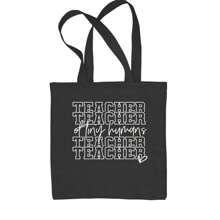 Teacher Of Tiny Humans Shopping Tote Bag - Black - View 1