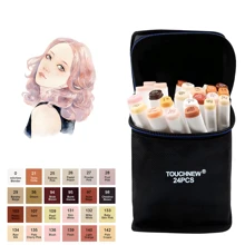 Skin Tone Markers,12/24/36 Flesh Colors Alcohol Based Art Markers Pens Set Dual Tips Brush & Broad For Professional Artists Drawing Sketch Illustrations Portrait Comics Anime Coloring Back To School