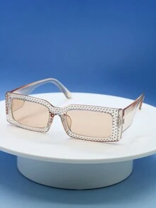 1 副闪亮休闲可爱波西米亚风优雅性感复古街头时尚派对宫廷风格 PC 镜框男女通用彩色时尚眼镜，适合所有场合女士海滩配饰眼镜墨镜时尚基本款秋冬女士服装商务休闲礼品 Y2k - 彩色 - 查看 1