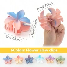 1 kẹp tóc hoa - Thích hợp cho tóc dày, chống trượt mạnh, phong cách Hawaii, kẹp tóc lớn đáng yêu, kẹp tóc hoa nhài cho tóc mỏng, phụ kiện tóc quà tặng ngày lễ cho phụ nữ, 6 màu - Xem 4