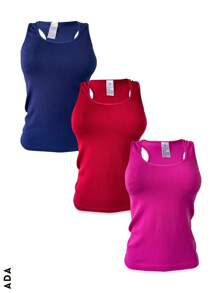 Kit de 3 camisetas  para dama en diferentes colores - Multicolor - Ver 4