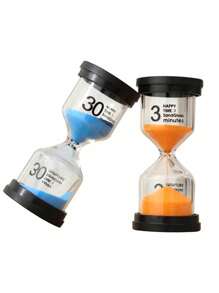 1/3/5/10/15/30 Mini Sablier de minutes Montre de sable colorée Timer pour faire les devoirs, brosser les dents, cuisiner, décoration de la maison, cadeaux