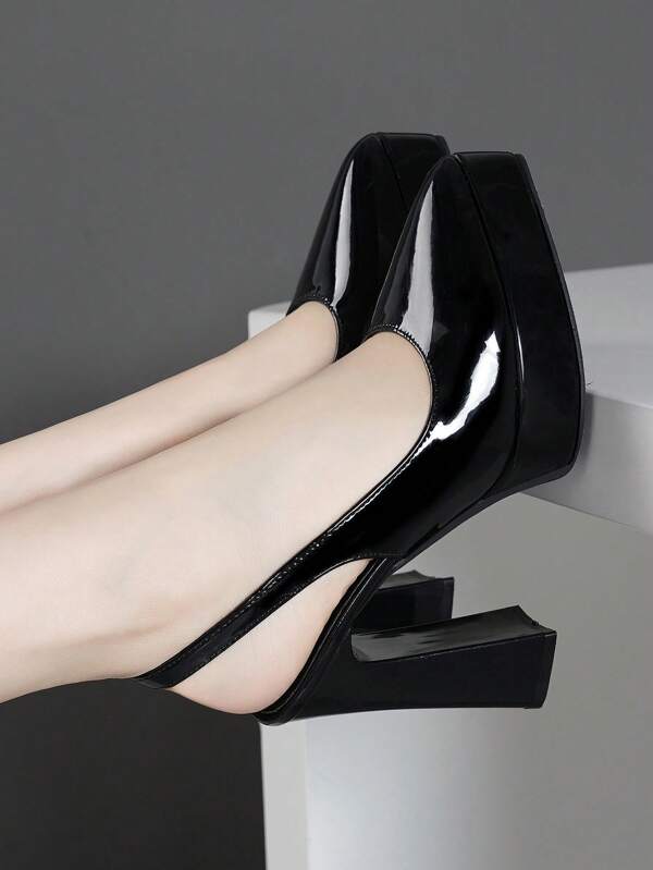 Women's Platform High Heel Hollow Out Pumps, Fashion Shoes In Pink, Apricot, White, Black, Red, Silver, Gold