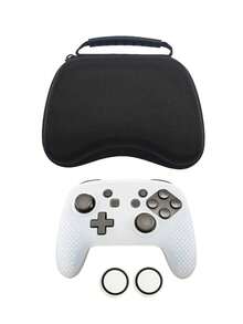 1 hộp đựng tay cầm Switch Pro + 1 vỏ silicon cho tay cầm + 2 nắp đậy cần điều khiển, chống rơi, chống trượt, chống mồ hôi, chống trầy xước, chống bụi, nâng cao trải nghiệm chơi game - Nhiều màu - Xem 13