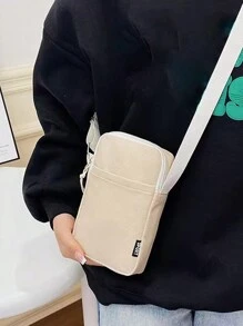 拉链斜挎包，多种颜色可选：简约纯色手机袋，适合日常休闲使用；个性化尼龙斜挎手机包；女士旅行单肩包；万圣节、圣诞节和感恩节的完美节日礼物 - 彩色 - 查看 5