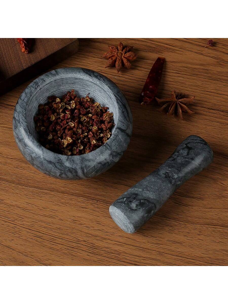 طقم هاون ومدقة من الرخام بقطر 3.5 بوصة، مناسب لطحن...