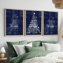 1pc Blue Merry Prints, Blue Decor, Minimalist Wall Art, Wall Decor, Tree Prinable