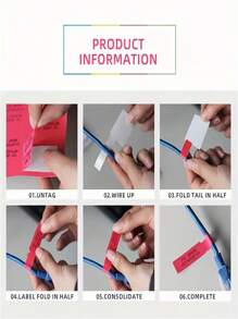 Etiquetas de color variado, 30 piezas de etiquetas de cables de cada color, etiquetas para organización de cables, etiquetas para cables que se pueden escribir a mano o imprimir con impresora láser - Multicolor - Ver 2