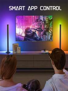 1 个智能 LED 灯带，带音乐同步和各种效果 - 非常适合游戏、情绪增强、电脑、电视背光、电影之夜、房间装饰、办公桌氛围 - 彩色 - 查看 3