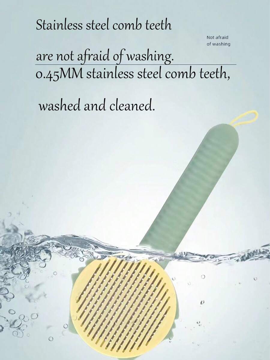 New Massage & Dematting Brush, Dog Cat Grooming Comb, Stainless Steel