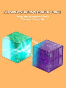 Magnetische Bausteine Kleinkinderspielzeug, 16 Stück, 32 Stück, 64 Stück, 96 Stück, transparente Bauklötze Spielzeug, vorschulisches MINT Magnet Sensorik Montessori Spielzeug für 3 4 5 6 jährige Jungen und Mädchen - Verschiedenfarbig - Übersicht 3
