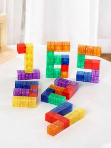 Magnetische Bausteine Kleinkinderspielzeug, 16 Stück, 32 Stück, 64 Stück, 96 Stück, transparente Bauklötze Spielzeug, vorschulisches MINT Magnet Sensorik Montessori Spielzeug für 3 4 5 6 jährige Jungen und Mädchen - Verschiedenfarbig - Übersicht 4