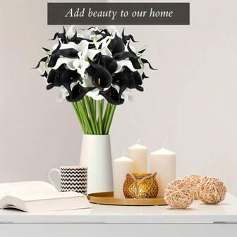 10pcs Calla Lily Romantic Style Wedding Decorations, Garden Scene Decor, Home Decor Photography Props Model Hotel Decor, Party Decor, Wedding Decor, Roadside Flower Arrangement, Home Decor, Graduation Celebration