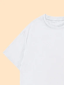 T-Shirt Blouse Cute Rabbit Printed Baby Look Shirt Cotton Casual Women's - 白色 - 查看 4