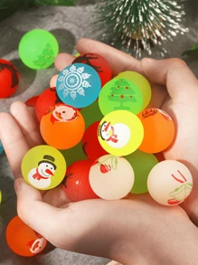 6pcs/12pcs/20pcs Christmas Elements Bouncy Ball, Glow-In-The-Dark Solid Ball Toy, Christmas Gift Filler, Christmas Gift, Stress Relief Toy, Party Favor, School Classroom Reward Gift, Holiday Gift For Friends/Classmates,Christmas,Christmas Gifts,Christmas Toys,Christmas,Christmas Gifts,Christmas Toys