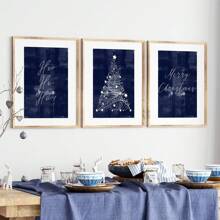 1pc Blue Merry Prints, Blue Decor, Minimalist Wall Art, Wall Decor, Tree Prinable