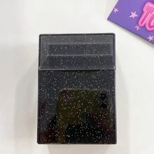 简约印花翻盖收纳盒，休闲日常使用，返校季 - 白色 - 查看 15