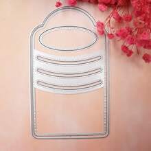 1 Khuôn cắt dập nổi bằng thép cacbon, thích hợp để làm thiệp, thẻ, nhãn, sổ lưu niệm, dụng cụ cắt thủ công DIY cho dự án thủ công, album, thiệp ngày lễ - Bạc - Xem 3