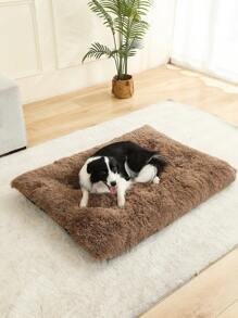 1 pieza Cama esponjosa para perro, Cojín cómodo para mascotas, Tela suave con fondo antideslizante, Lavable a máquina, Adecuado para perros y gatos grandes/medianos/pequeños, Para todas las estaciones - Marrón - Ver 6