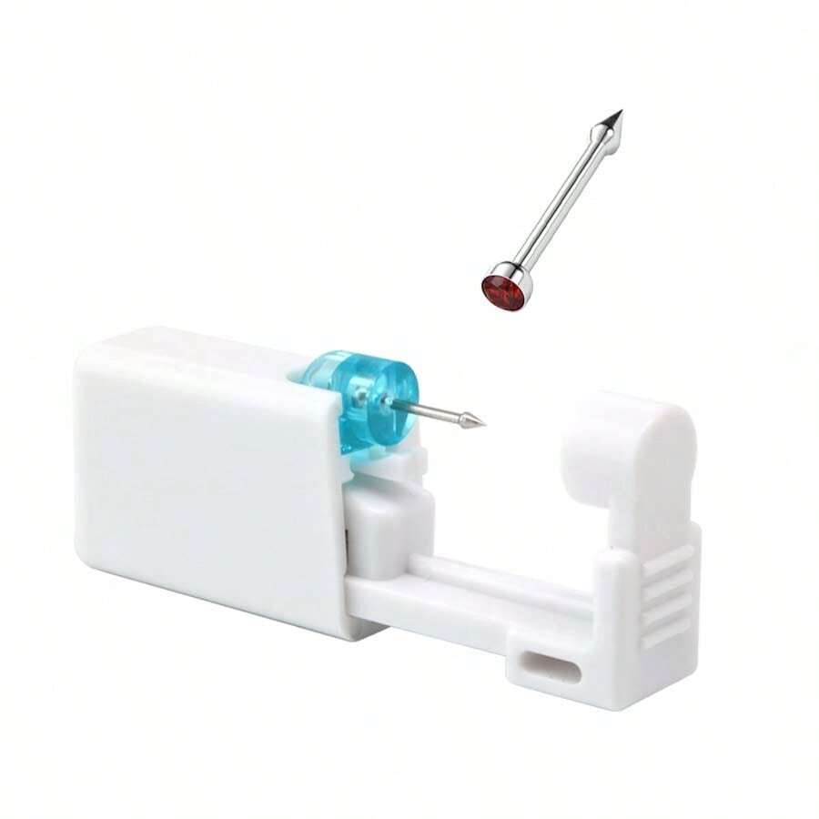 1pc Disposable Nose Piercing Gun With BuiltIn Stainless Steel Nose