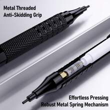 Metal Mechanical Pencil Set, 3PCS Art Drafting Pencils 0.5, 0.7, 0.9MM & 2PCS 2MM Mechanical Drawing Pencils With 420PCS Leads (4B 2B HB 2H Color) For Writing Sketching Drawing (Black) Back To School - Black - View 6