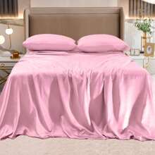 Mocassi Fine 4-Piece Silky Satin Sheet Set, Bright Shades