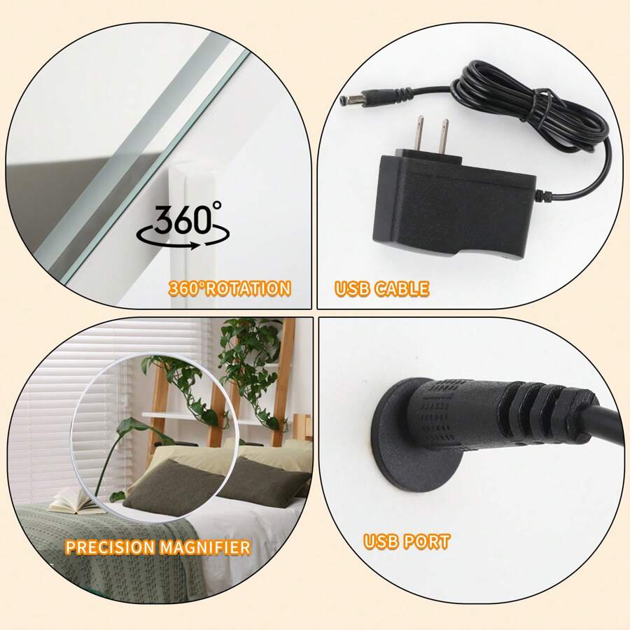 Makeup Mirror A Makeup Mirror With Lights, A 14 X 11Inch