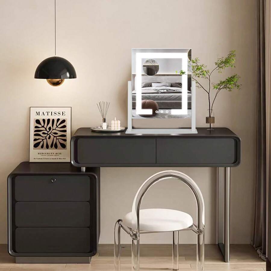 Makeup Mirror A Makeup Mirror With Lights, A 14 X 11Inch