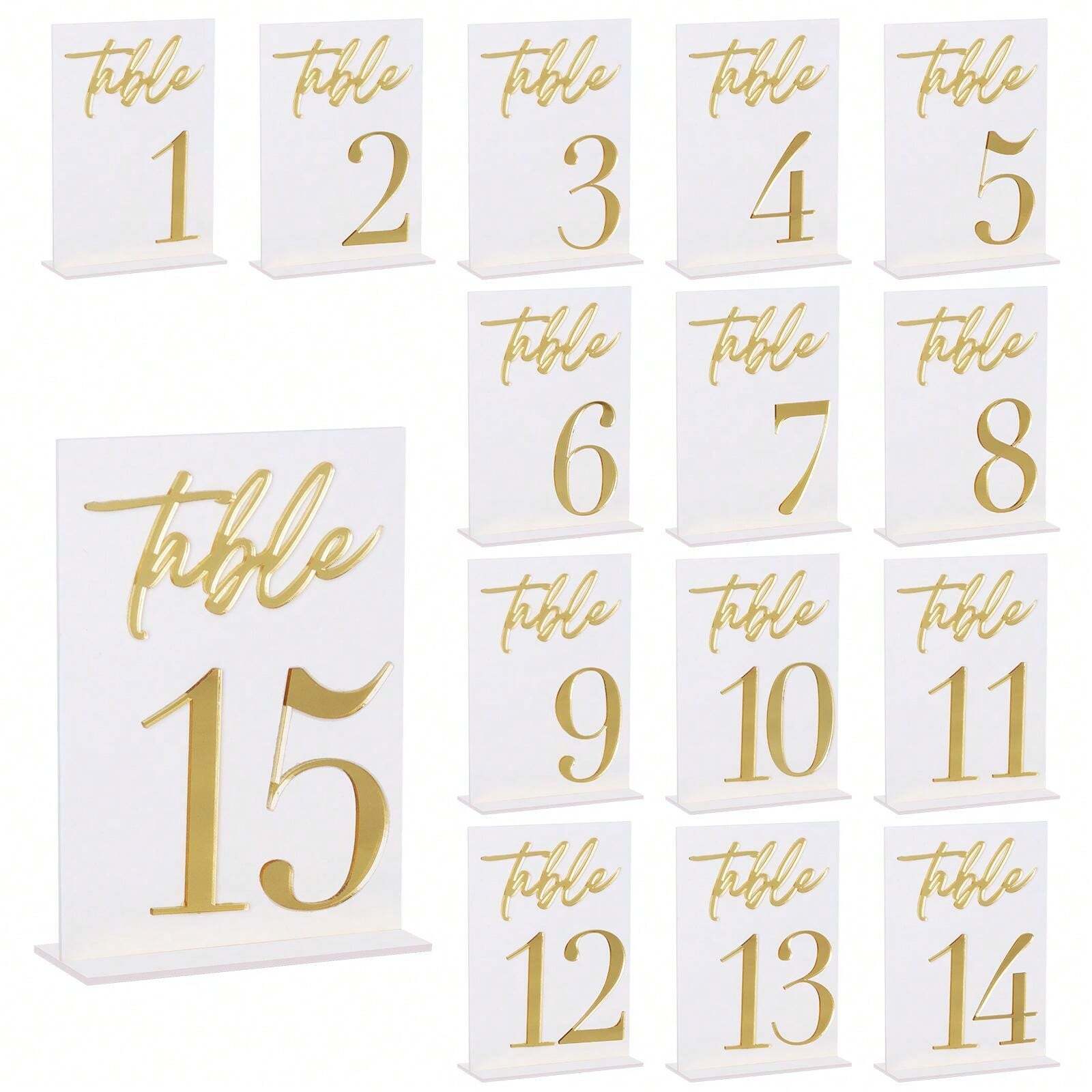 Rectangle Clear Acrylic Blank Wedding Table Numbers And Bases Set For