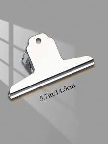 1pc Customizable Logo Stainless Steel File Folder Clip, Metal Triangle Shaped Stationery Clips, Large Memo Board Clip, Suitable For School, Office And Commercial Use Back To School,Back To School,School Supplies