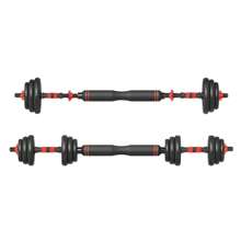 Dumbbell Washer Bar Kettlebell Weights Kit Bodybuilding 6 In 1 - 25kg Yangfit - Đen với đỏ - Xem 5
