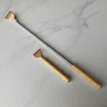 Bamboo Steel Scalp Hair Back Scratching Massage Stick, Adjustable Itching Relief Tool For Elders - Multicolor - View 5